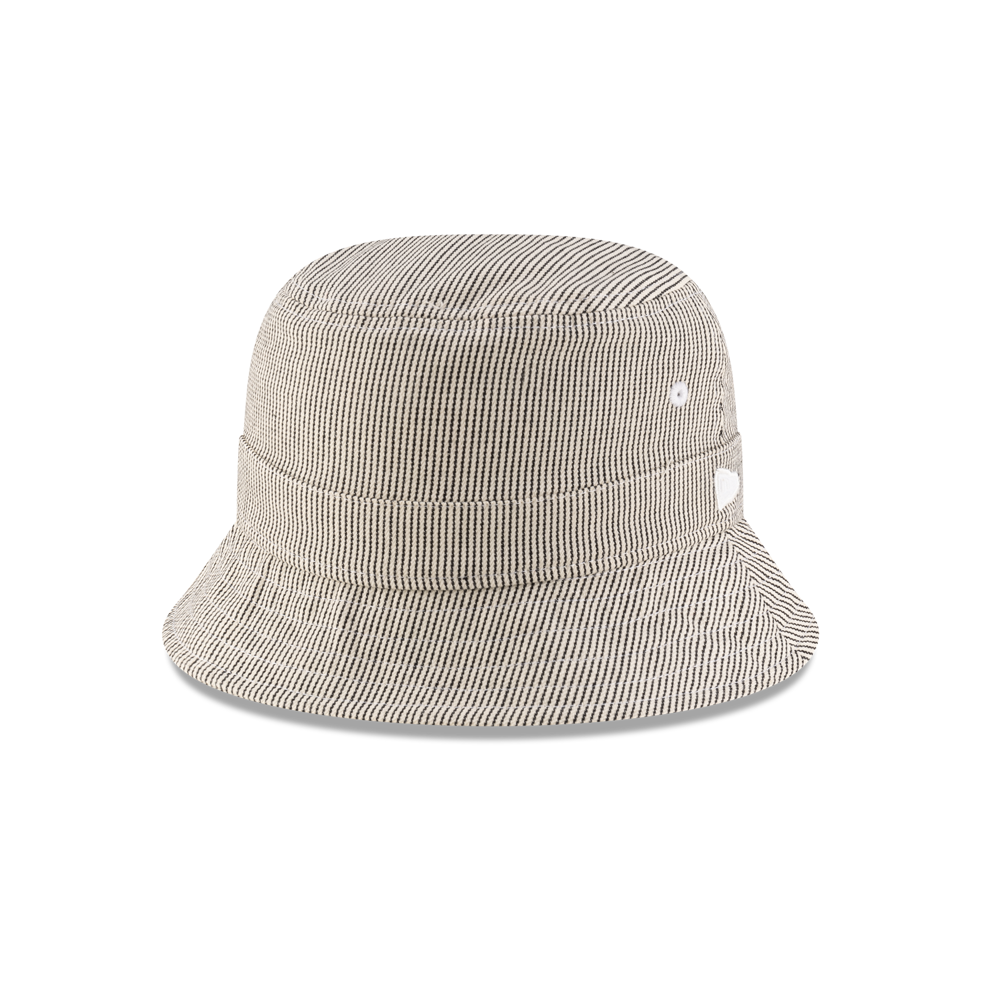 New Era Branded Railroad Stripe Bucket Hat
