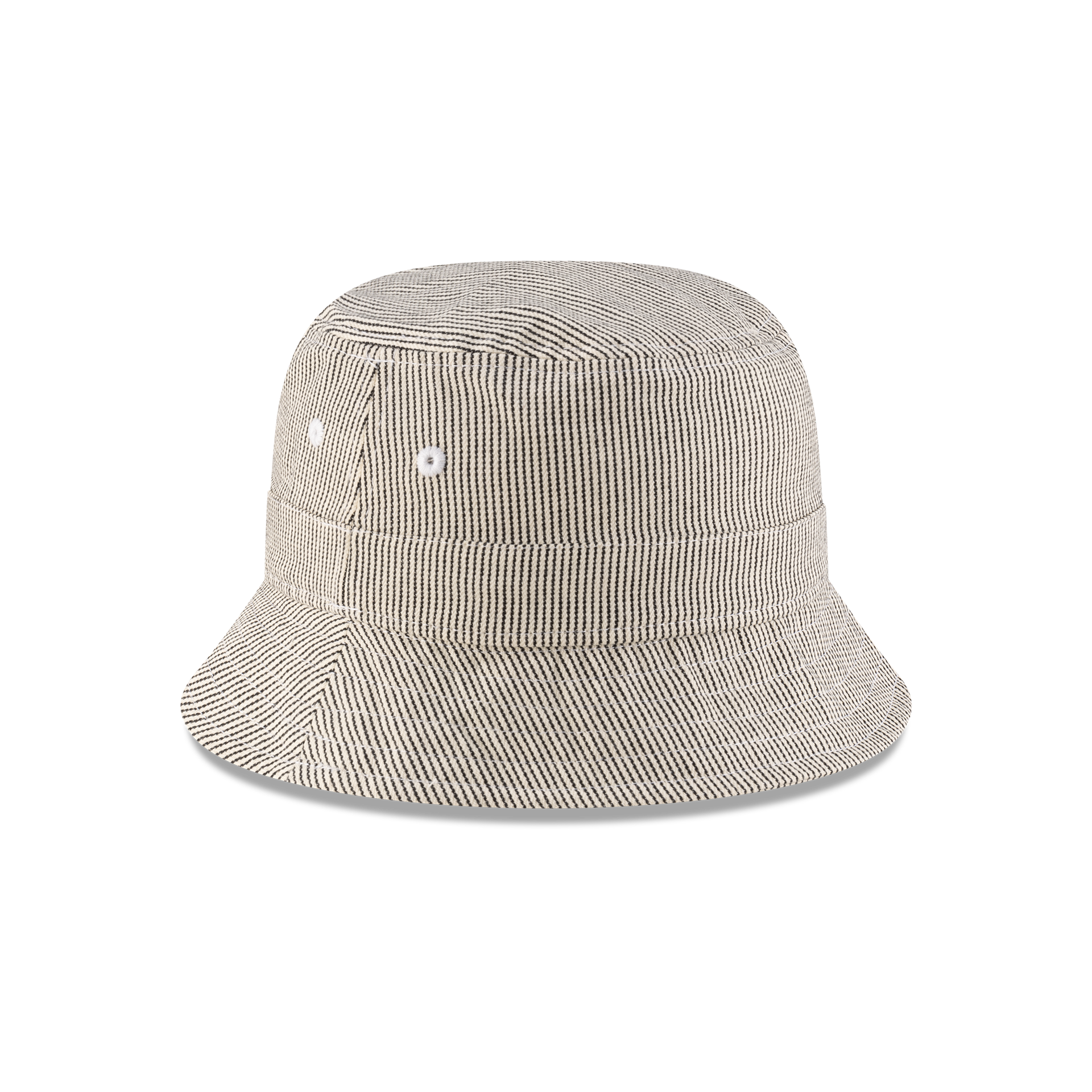 New Era Branded Railroad Stripe Bucket Hat