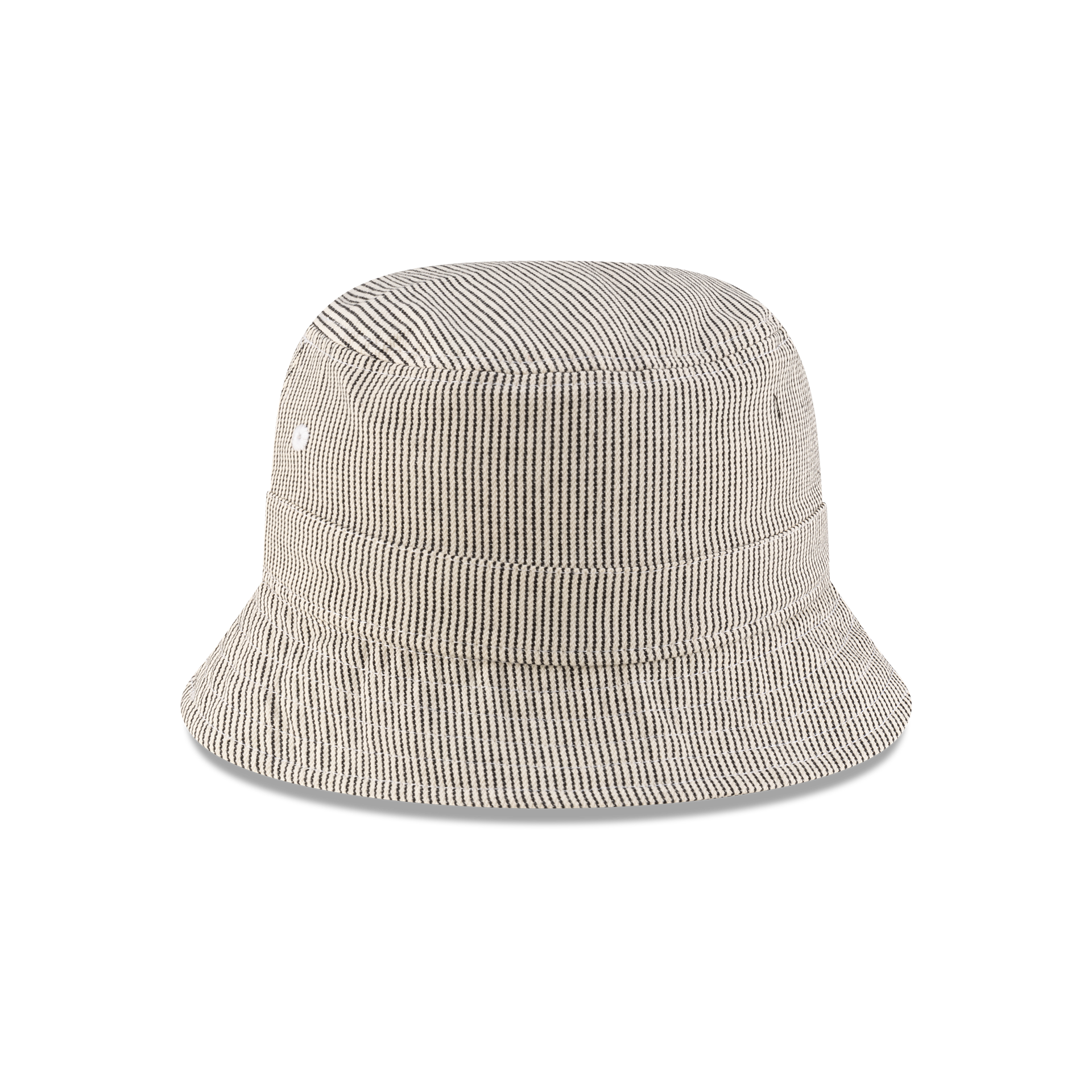 New Era Branded Railroad Stripe Bucket Hat