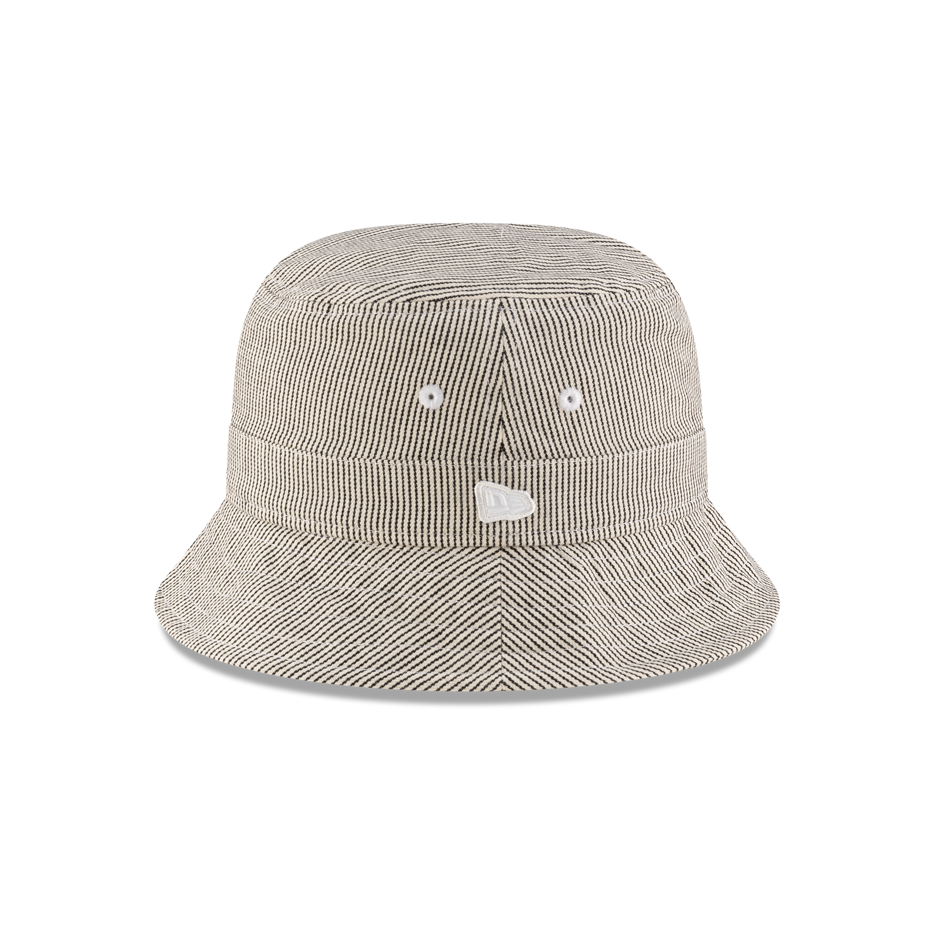 New Era Branded Railroad Stripe Bucket Hat