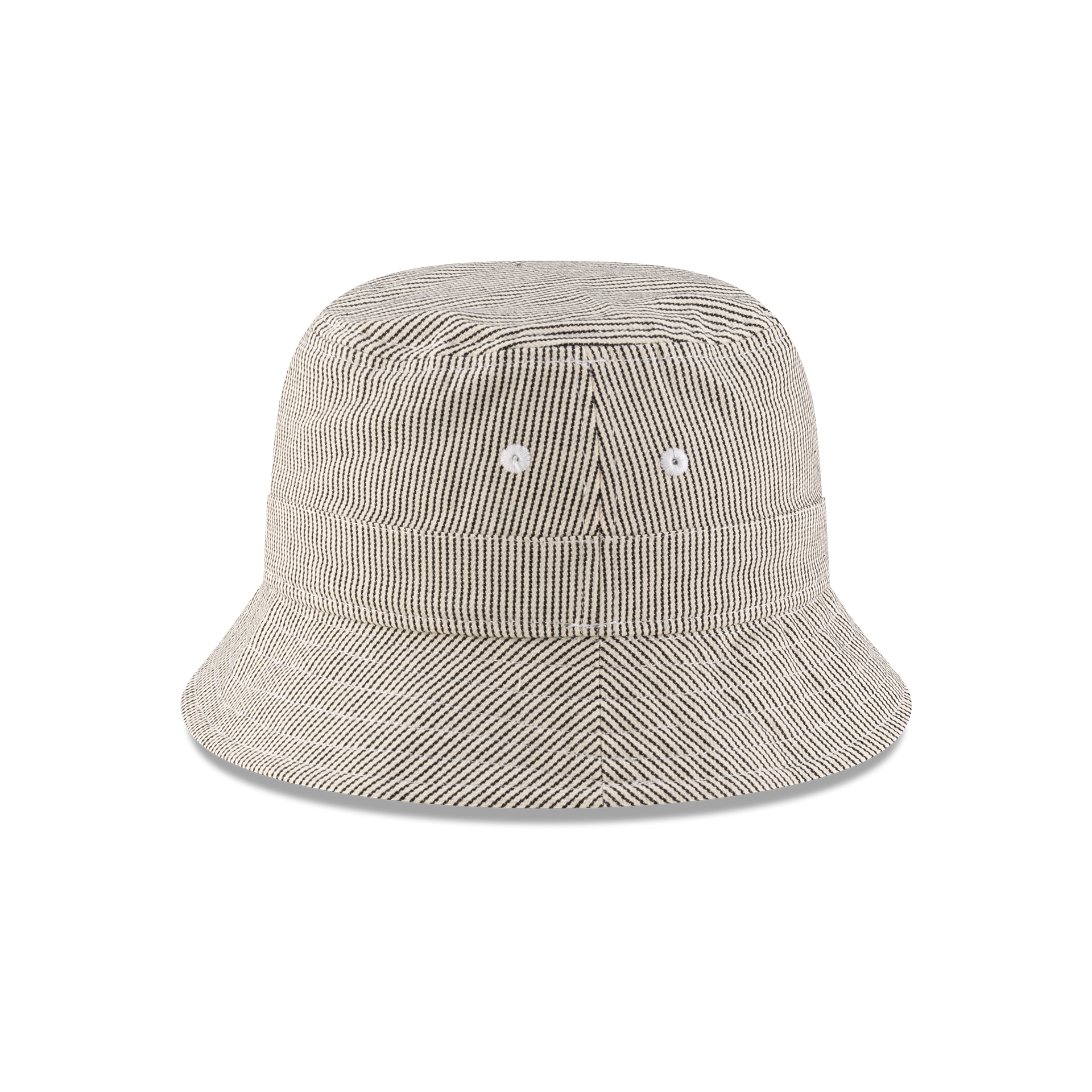 New Era Branded Railroad Stripe Bucket Hat