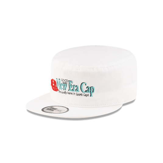 New Era Branded College White Painter Elastic Back Hat - New Era Cap