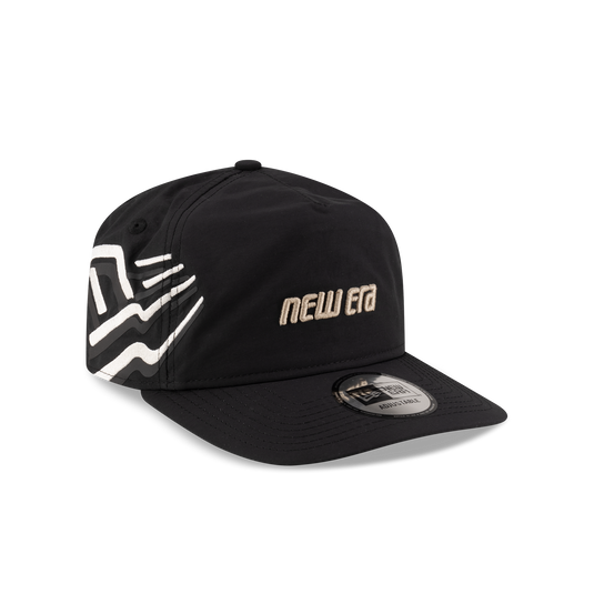 New Era Branded Raised Flag Black Golfer Hat - New Era Cap