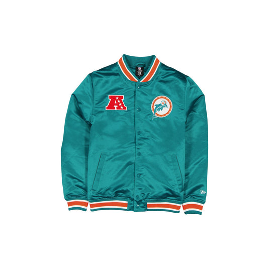 Miami Dolphins Sport Classics Blue Satin Jacket - New Era Cap