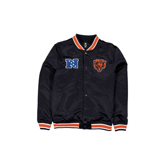 Chicago Bears Sport Classics Navy Satin Jacket - New Era Cap