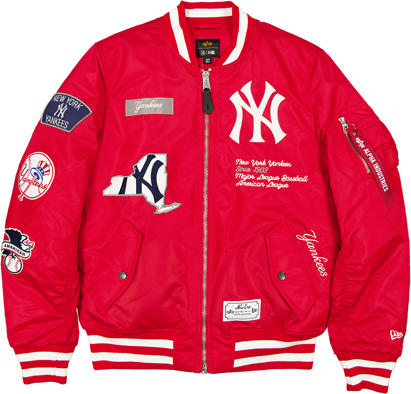 Alpha Industries x New York Yankees Red MA-1 Bomber Jacket