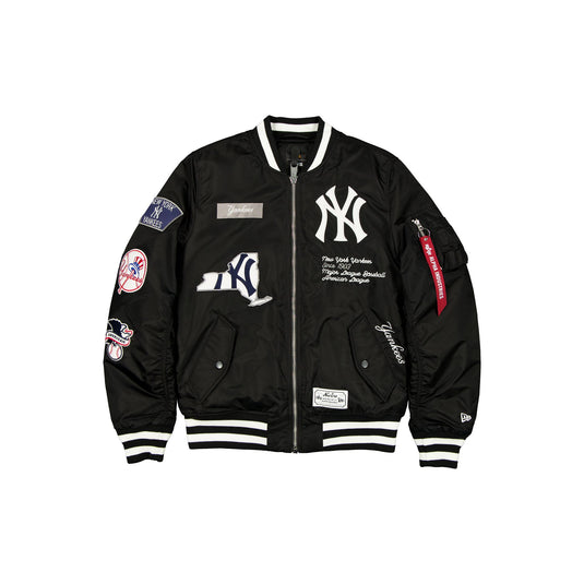 Alpha Industries x New York Yankees Black MA-1 Bomber Jacket - New Era Cap