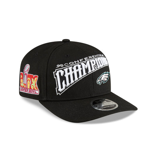 Philadelphia Eagles 2024 Conference Champions Locker Room 9SEVENTY Stretch-Snap Hat - New Era Cap