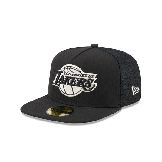 Los Angeles Lakers Black Mesh 59FIFTY A-Frame Fitted Hat - New Era Cap