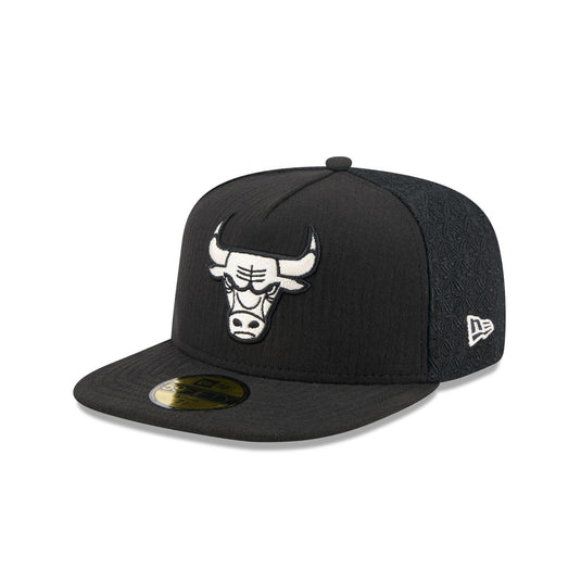 Chicago Bulls Black Mesh 59FIFTY A-Frame Fitted Hat - New Era Cap