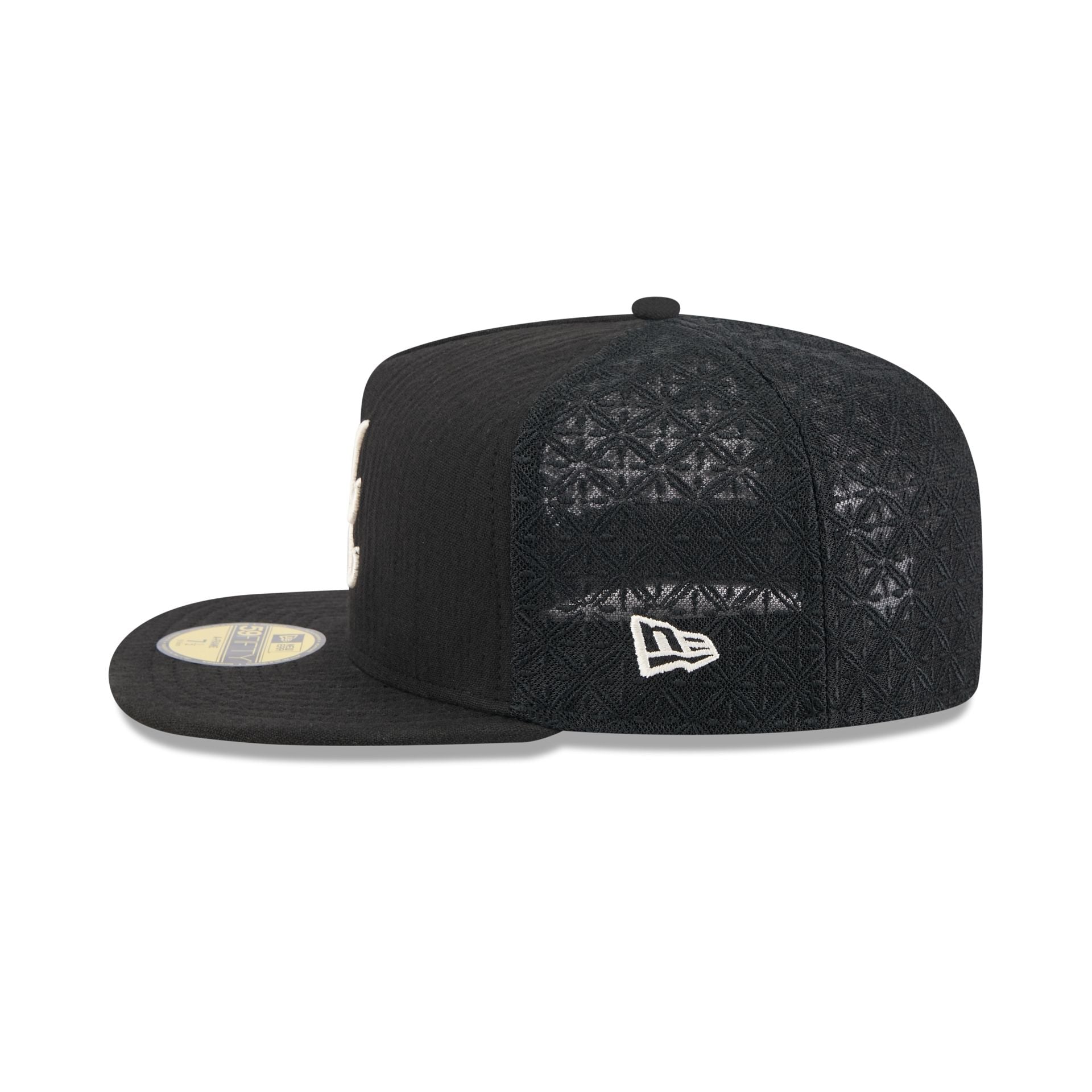 Atlanta Braves Black Mesh 59FIFTY A-Frame Fitted Hat – New Era Cap