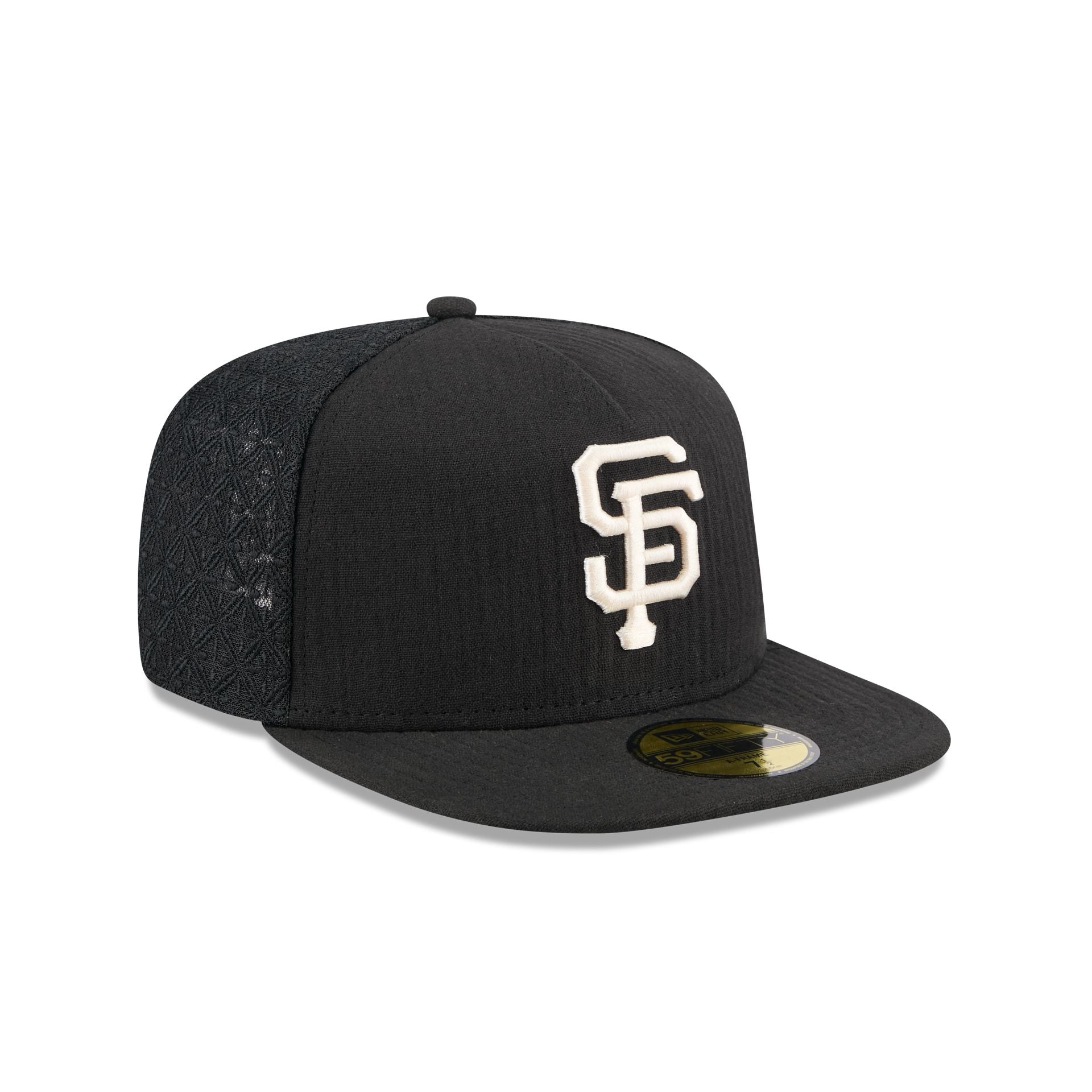 San Francisco Giants Black Mesh 59FIFTY A-Frame Fitted Hat San Francisco Giants Black Mesh 59FIFTY A-Frame Fitted Hat