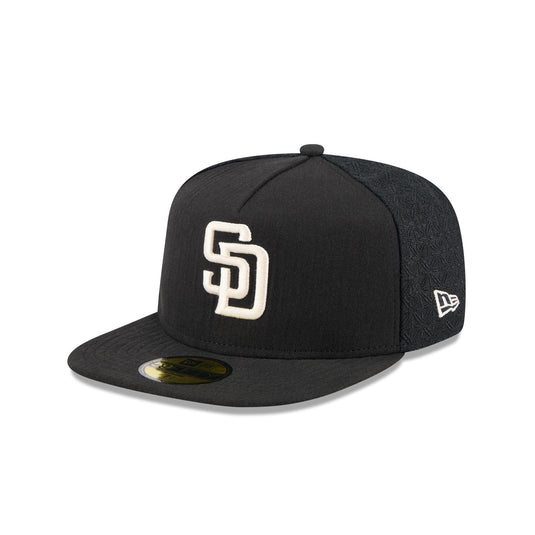 San Diego Padres Black Mesh 59FIFTY A-Frame Fitted Hat - New Era Cap