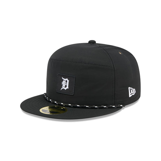 Detroit Tigers Black Poly Rope Split Panel 59FIFTY Fitted Hat - New Era Cap
