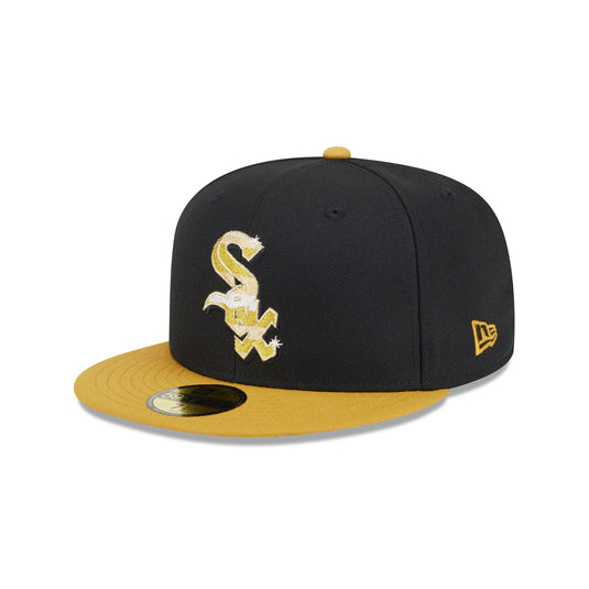 Chicago White Sox Metallic Gold Logo 59FIFTY Fitted Hat - New Era Cap