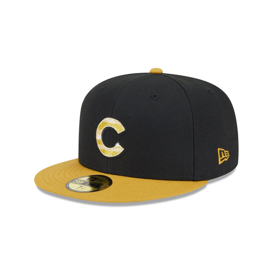Chicago Cubs Metallic Gold Logo 59FIFTY Fitted Hat - New Era Cap