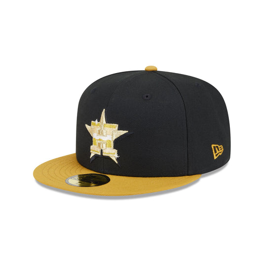 Houston Astros Metallic Gold Logo 59FIFTY Fitted Hat - New Era Cap