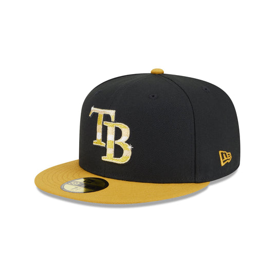 Tampa Bay Rays Metallic Gold Logo 59FIFTY Fitted Hat - New Era Cap