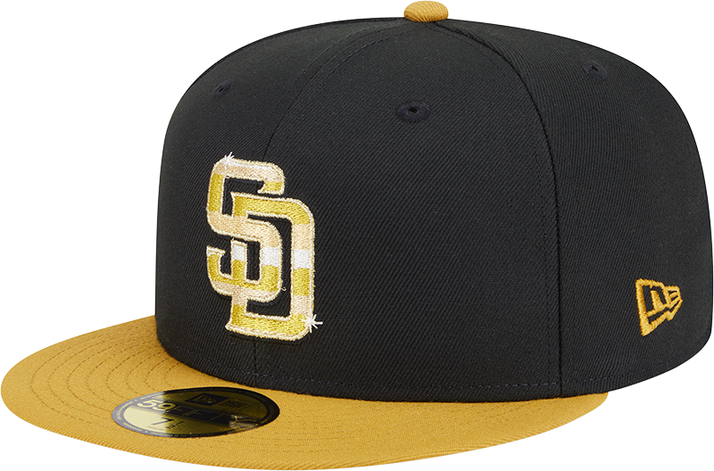 San Diego Padres Metallic Gold Logo 59FIFTY Fitted Hat