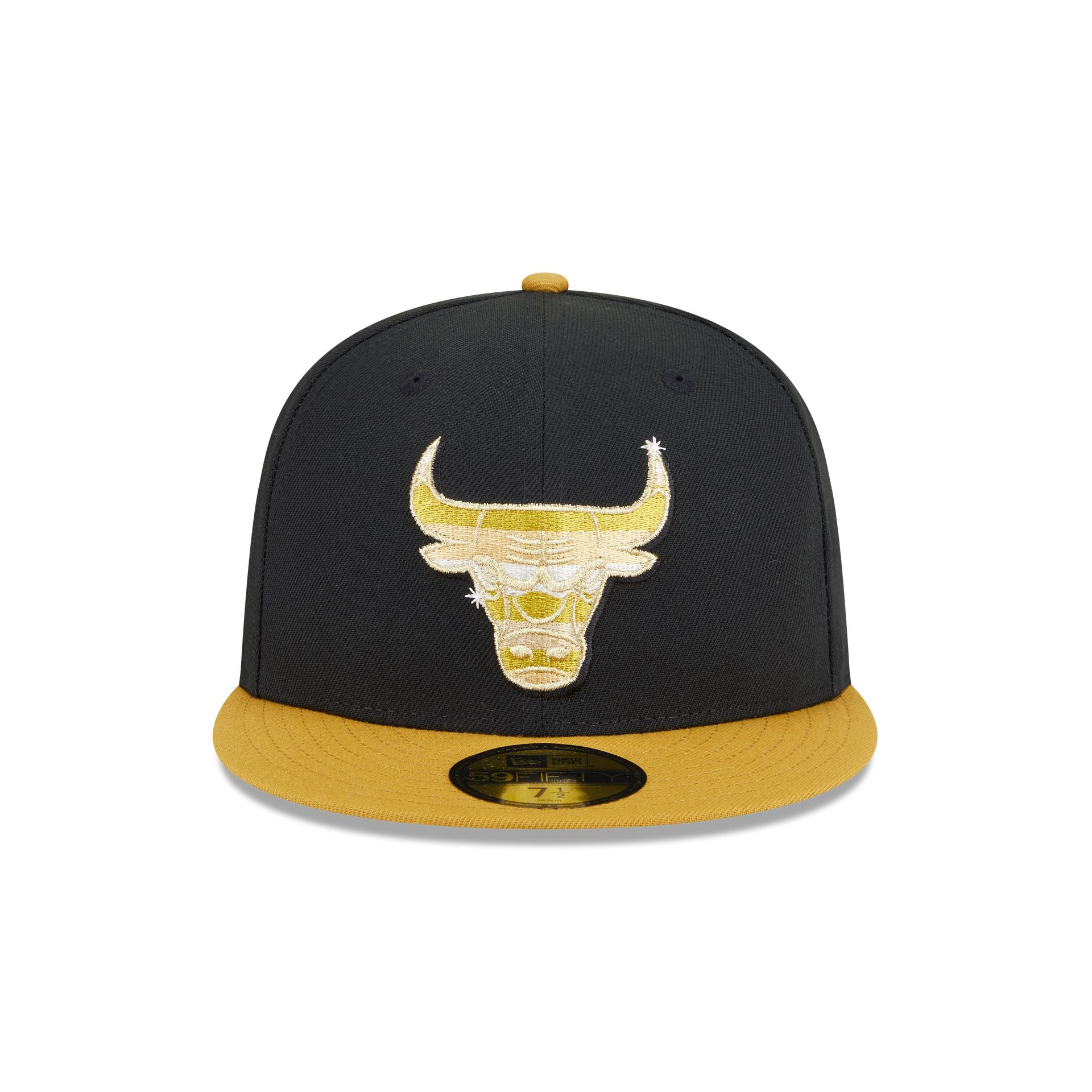 Chicago Bulls Metallic Gold Logo 59FIFTY Fitted Hat