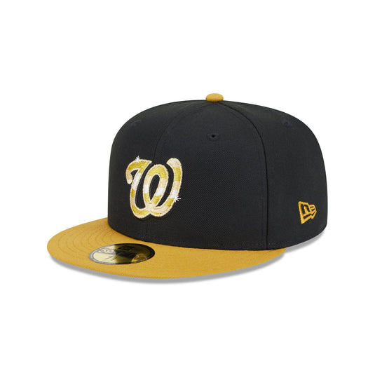 Washington Nationals Metallic Gold Logo 59FIFTY Fitted Hat - New Era Cap