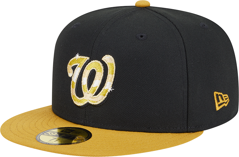 Washington Nationals Metallic Gold Logo 59FIFTY Fitted Hat