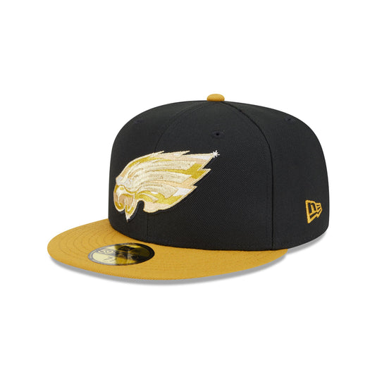 Philadelphia Eagles Metallic Gold Logo 59FIFTY Fitted Hat - New Era Cap