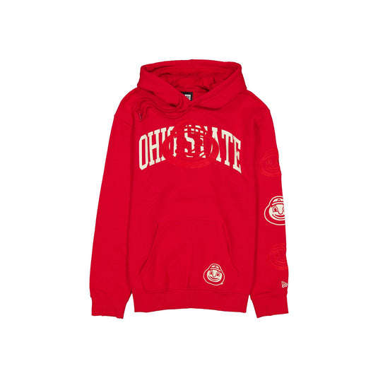 Ohio State Buckeyes Overlay Red Hoodie - New Era Cap