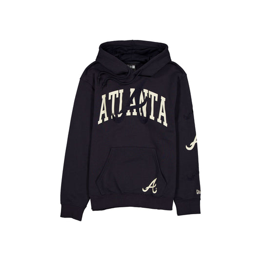 Atlanta Braves Overlay Navy Hoodie - New Era Cap