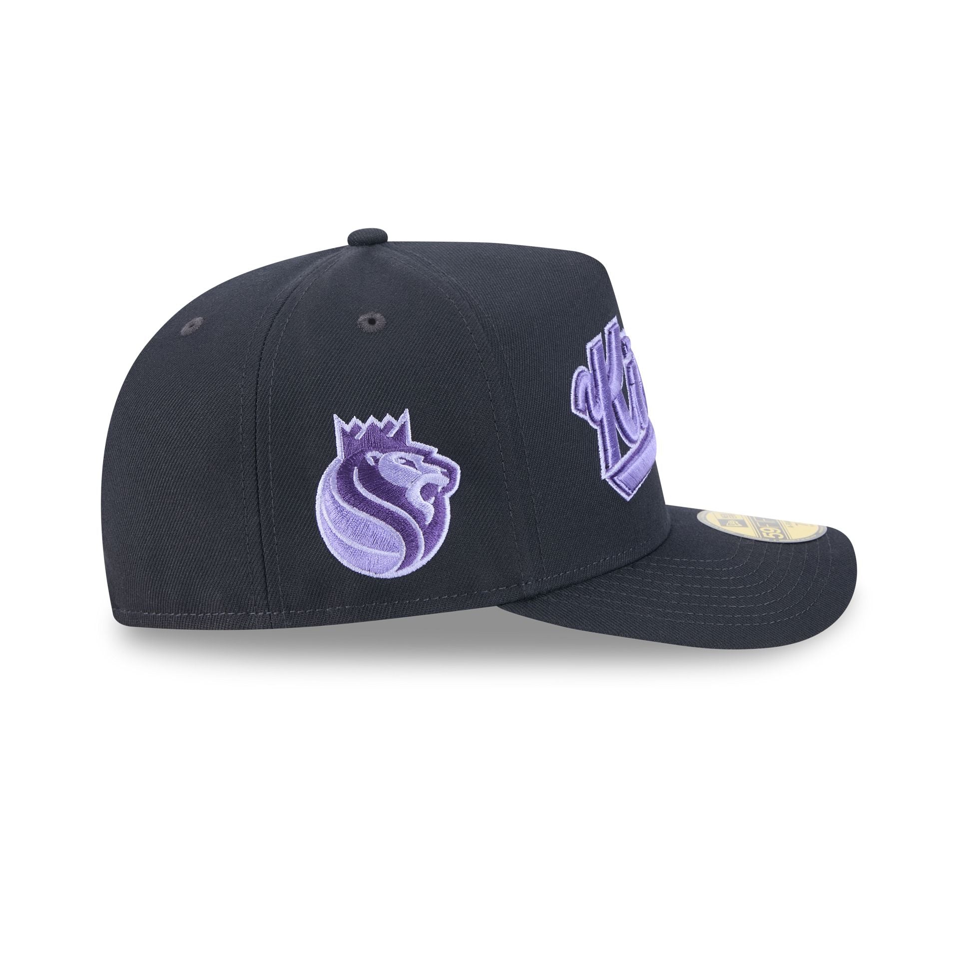 Sacramento Kings Navy Lavender 59FIFTY A-Frame Fitted Hat