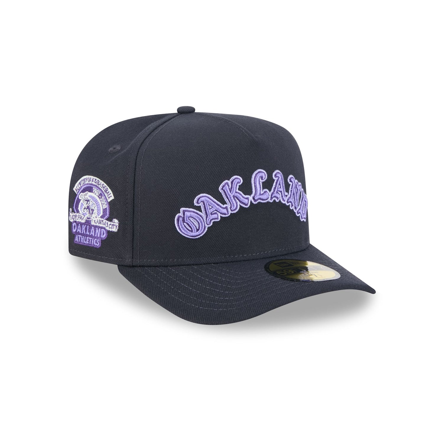 Athletics Navy Lavender 59FIFTY A-Frame Fitted Hat