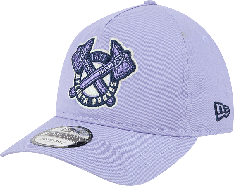Atlanta Braves Lavender 9TWENTY A-Frame Adjustable Hat