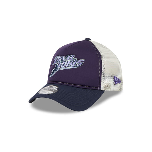 Tampa Bay Rays Navy Purple 9FORTY A-Frame Trucker Hat - New Era Cap