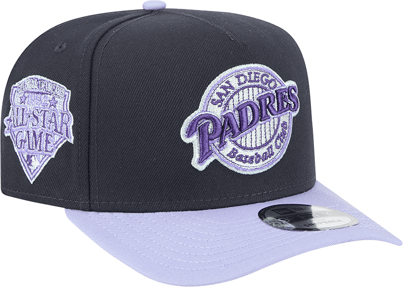 San Diego Padres Navy Lavender 9FIFTY A-Frame Snapback Hat