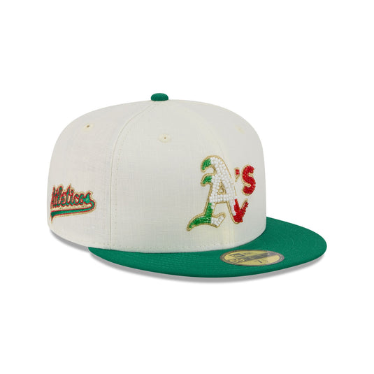 Athletics Beaded Linen 59FIFTY Fitted Hat - New Era Cap