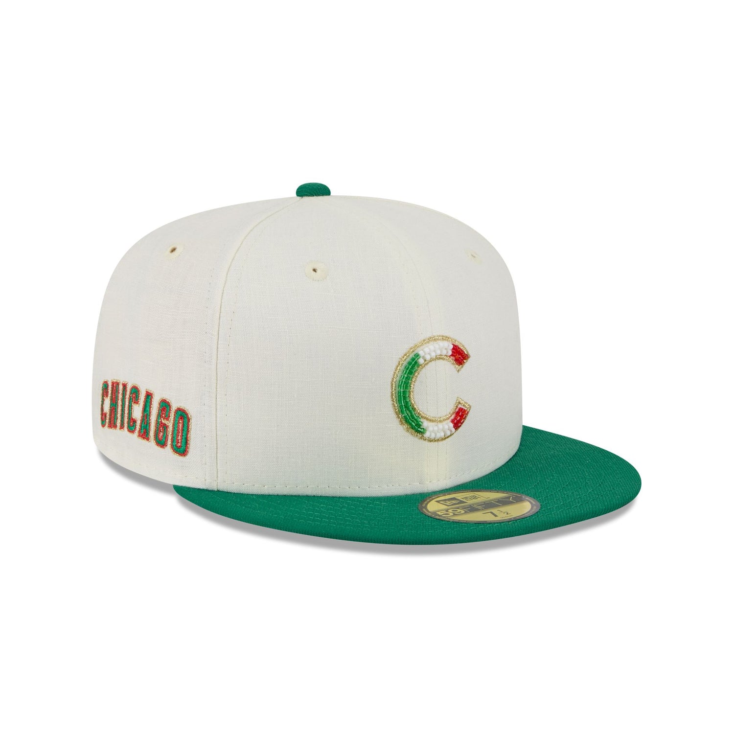 Chicago Cubs Beaded Linen 59FIFTY Fitted Hat