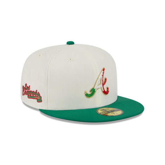 Atlanta Braves Beaded Linen 59FIFTY Fitted Hat - New Era Cap