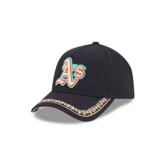 Athletics Ornate Visor 9FORTY A-Frame Snapback Hat - New Era Cap