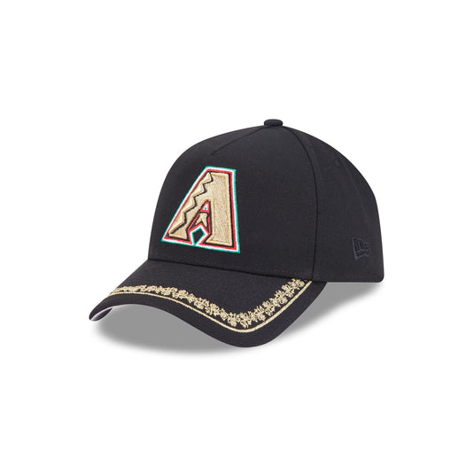 Arizona Diamondbacks Ornate Visor 9FORTY A-Frame Snapback Hat - New Era Cap
