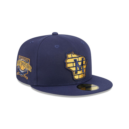 Milwaukee Brewers Blue Tartan 59FIFTY Fitted Hat - New Era Cap
