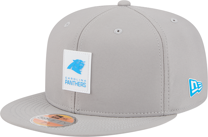 Carolina Panthers 2025 Sideline Hot Weather Gray 59FIFTY Fitted Hat