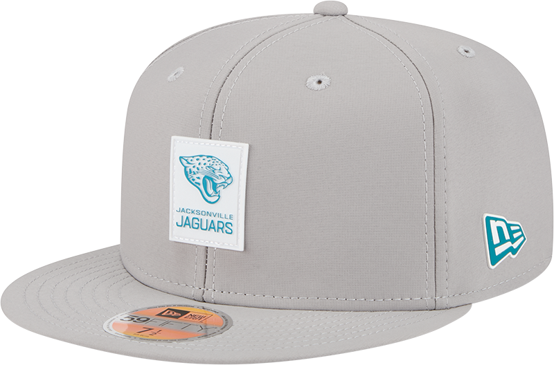 Jacksonville Jaguars 2025 Sideline Hot Weather Gray 59FIFTY Fitted Hat