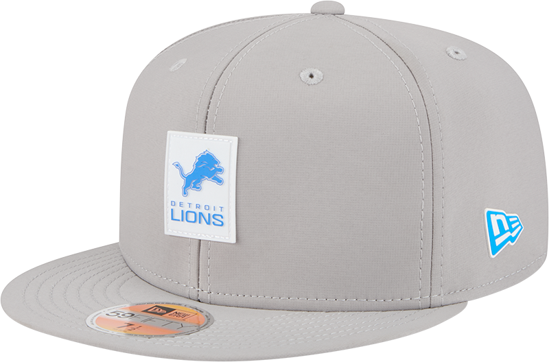 Detroit Lions 2025 Sideline Hot Weather Gray 59FIFTY Fitted Hat