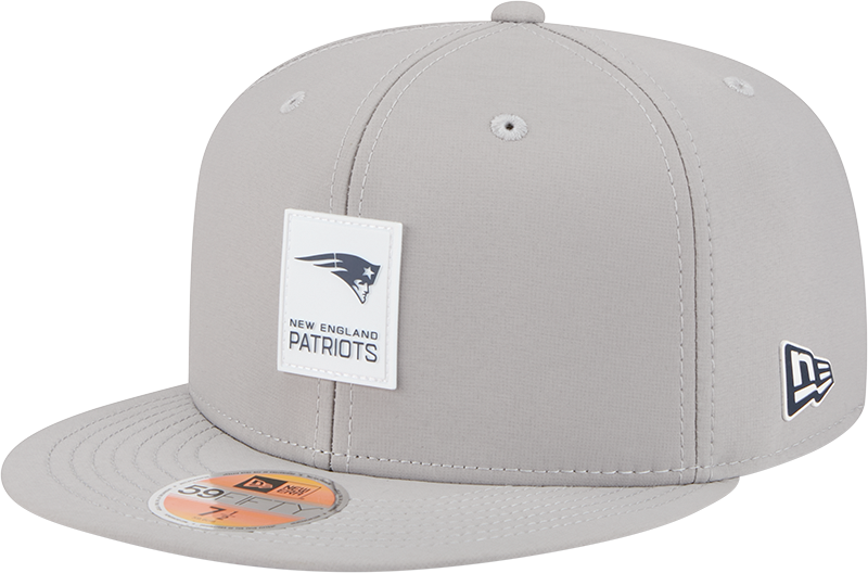 New England Patriots 2025 Sideline Hot Weather Gray 59FIFTY Fitted Hat