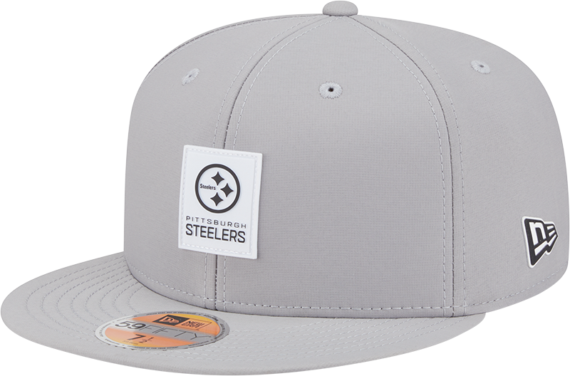 Pittsburgh Steelers 2025 Sideline Hot Weather Gray 59FIFTY Fitted Hat