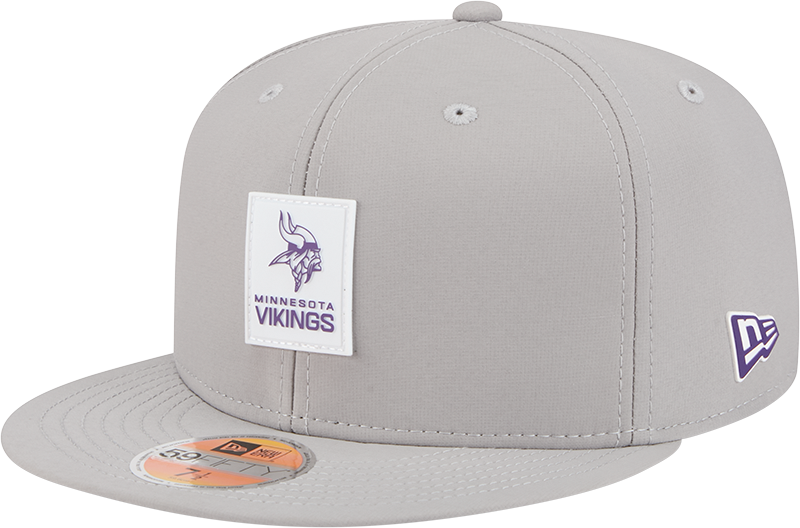Minnesota Vikings 2025 Sideline Hot Weather Gray 59FIFTY Fitted Hat