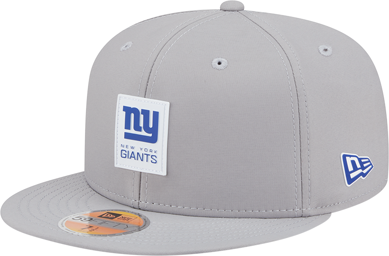New York Giants 2025 Sideline Hot Weather Gray 59FIFTY Fitted Hat