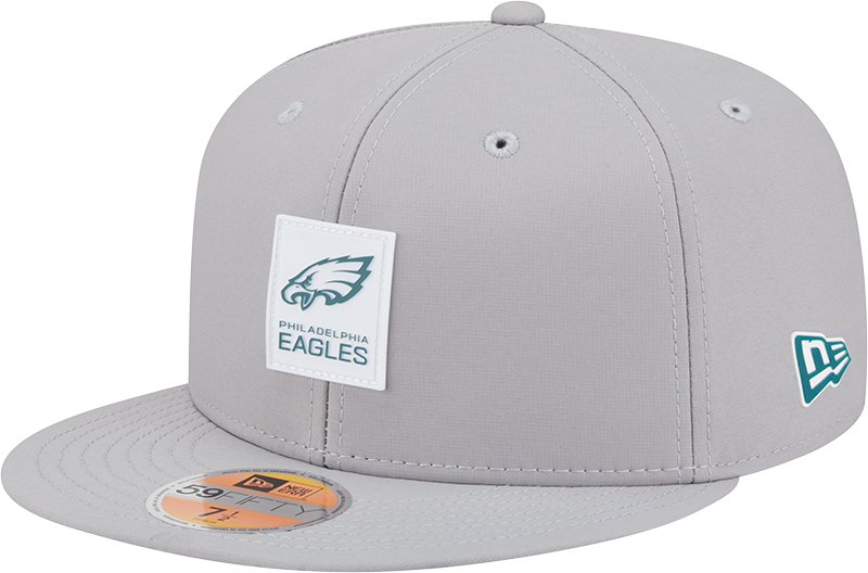 Philadelphia Eagles 2025 Sideline Hot Weather Gray 59FIFTY Fitted Hat