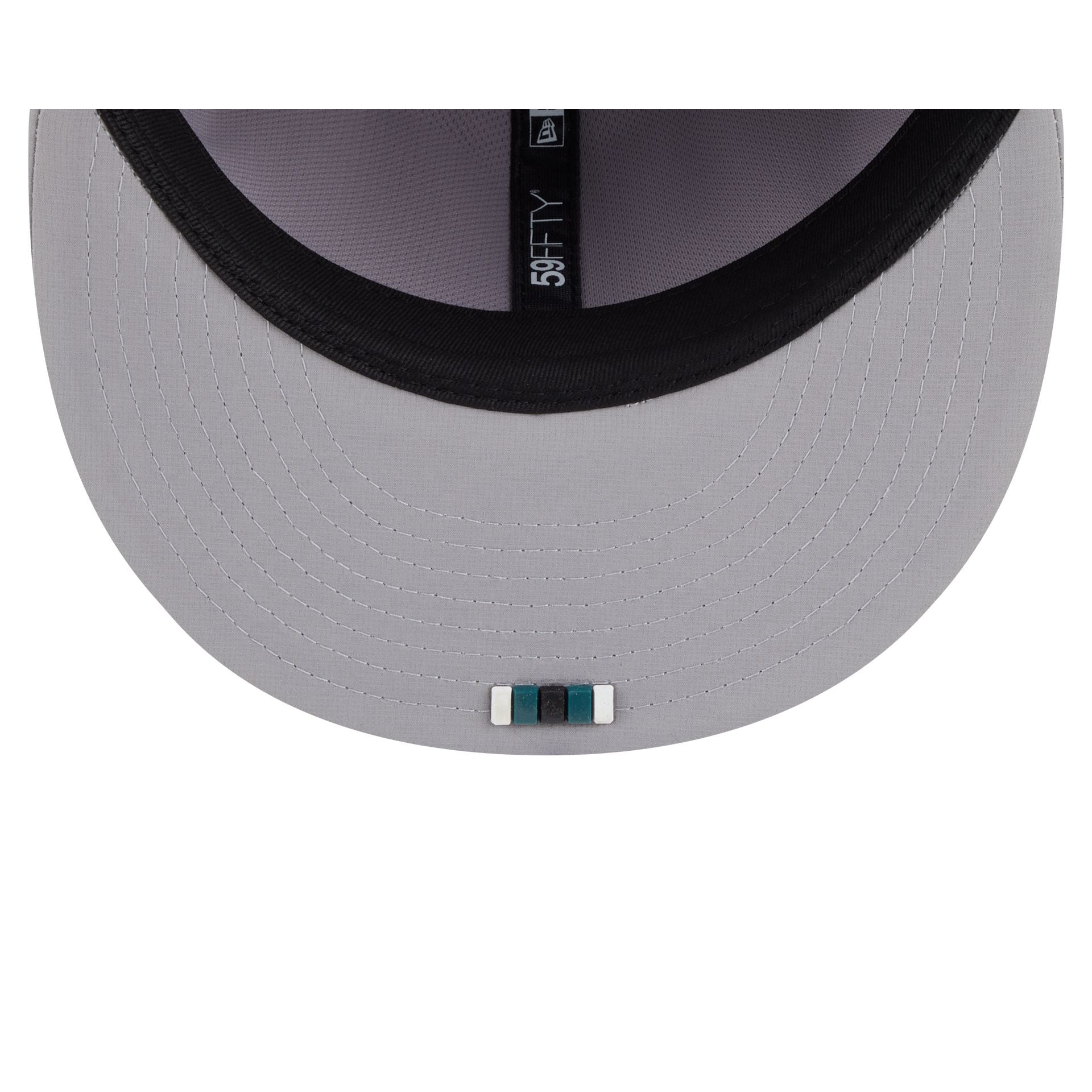 Philadelphia Eagles 2025 Sideline Hot Weather Gray 59FIFTY Fitted Hat