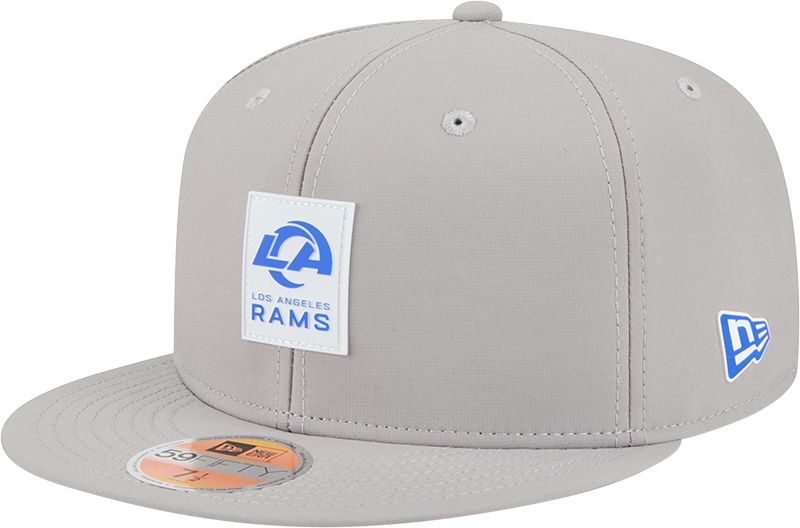 Los Angeles Rams 2025 Sideline Hot Weather Gray 59FIFTY Fitted Hat